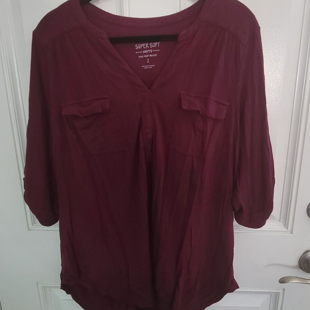 Torrid Burgandy Super Soft Top
